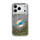 Miami Dolphins Text Backdrop Glitter Phone Case for Apple iPhone 17 Series