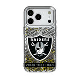 Las Vegas Raiders Personalized Tilt Glitter Phone Case for Apple iPhone 17 Series