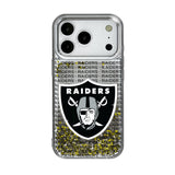 Las Vegas Raiders Text Backdrop Glitter Phone Case for Apple iPhone 17 Series