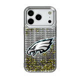 Philadelphia Eagles Text Backdrop Glitter Phone Case for Apple iPhone 17 Series
