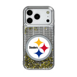 Pittsburgh Steelers Text Backdrop Glitter Phone Case for Apple iPhone 17 Series