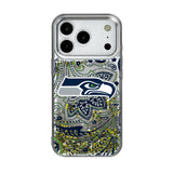 Seattle Seahawks Paisley Glitter Phone Case for Apple iPhone 17 Series