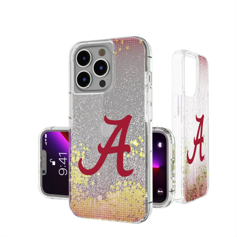 University of Alabama Crimson Tide Script A Linen Glitter Phone Case