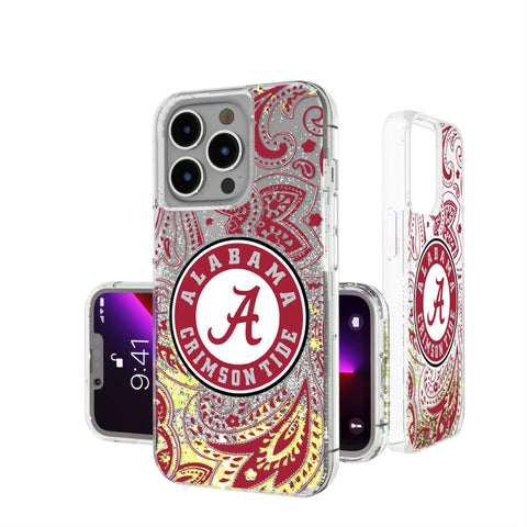 University of Alabama Crimson Tide Paisley Glitter Phone Case