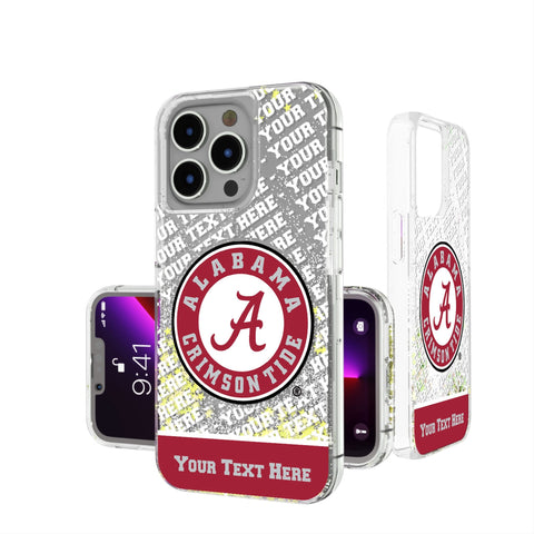 University of Alabama Crimson Tide Personalized EndZone Plus Glitter Phone Case for Apple iPhone