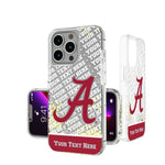 University of Alabama Crimson Tide Script A Personalized EndZone Plus Glitter Phone Case for Apple iPhone