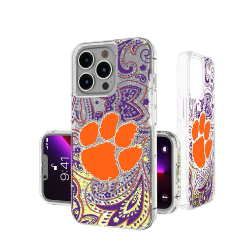 Clemson University Tigers Paisley Glitter Phone Case
