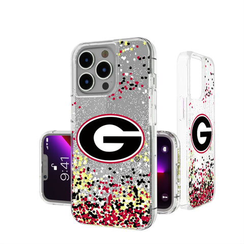 University of Georgia Bulldogs Confetti Glitter Phone Case for Apple iPhone