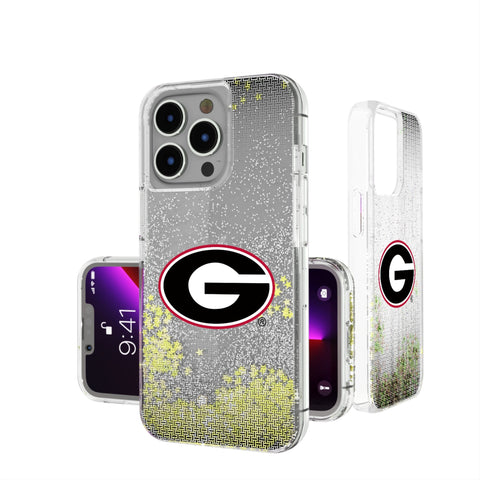 University of Georgia Bulldogs Linen Glitter Phone Case for Apple iPhone