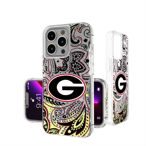 University of Georgia Bulldogs Paisley Glitter Phone Case
