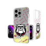 University of Georgia Bulldogs Uga Quadtile Glitter Phone Case for Apple iPhone