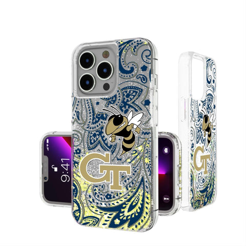 Georgia Tech Yellow Jackets Paisley Glitter Case-0