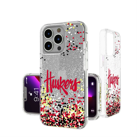 University of Nebraska Huskers Confetti Glitter Phone Case