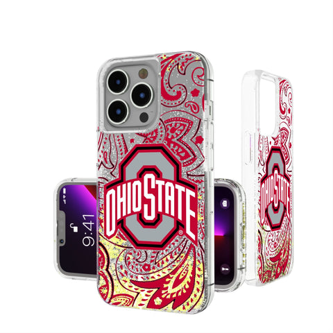 Ohio State University Buckeyes Paisley Glitter Phone Case