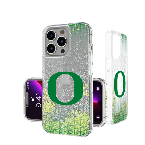 University of Oregon Ducks Linen Glitter Phone Case