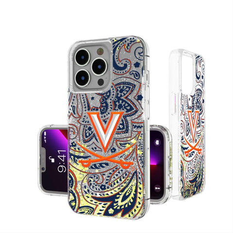 Virginia Cavaliers Paisley Glitter Case-0