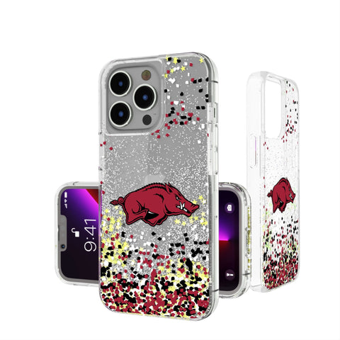 University of Arkansas Fayetteville Razorbacks Confetti Glitter Phone Case
