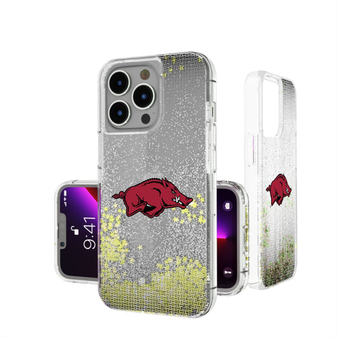 University of Arkansas Fayetteville Razorbacks Linen Glitter Phone Case