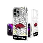 University of Arkansas Fayetteville Razorbacks Personalized EndZone Plus Glitter Phone Case for Apple iPhone