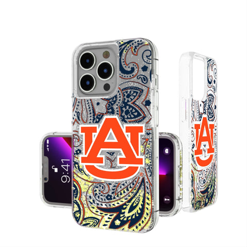 University of Auburn Tigers Paisley Glitter Phone Case