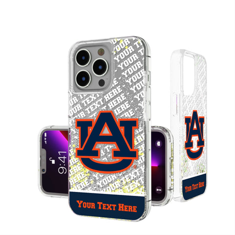 University of Auburn Tigers Personalized EndZone Plus Glitter Phone Case for Apple iPhone