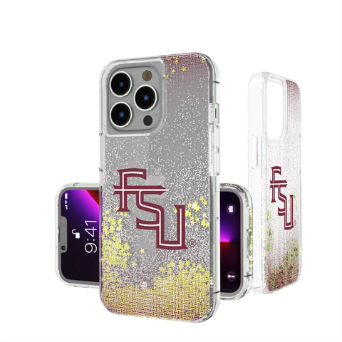 Florida State University Seminoles Athletic Wordmark Linen Glitter Phone Case