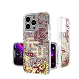Florida State University Seminoles Athletic Wordmark Paisley Glitter Phone Case