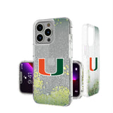 University of Miami Hurricanes Linen Glitter Phone Case
