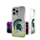 Michigan State University Spartans Linen Glitter Phone Case
