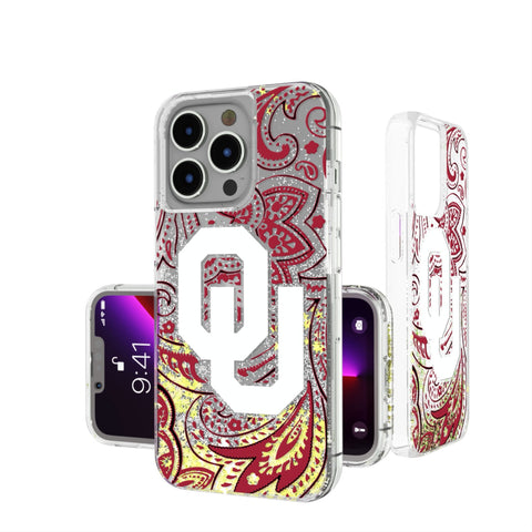 University of Oklahoma Sooners Paisley Glitter Phone Case