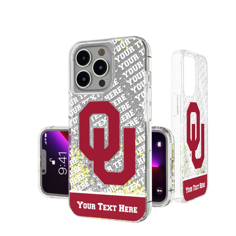 University of Oklahoma Sooners Personalized EndZone Plus Glitter Phone Case for Apple iPhone