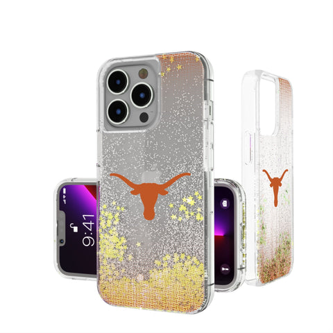 University of Texas Longhorns Linen Glitter Phone Case