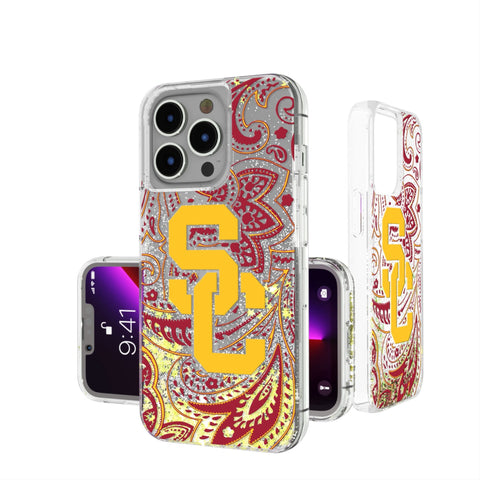 University of Southern California Trojans Paisley Glitter Phone Case