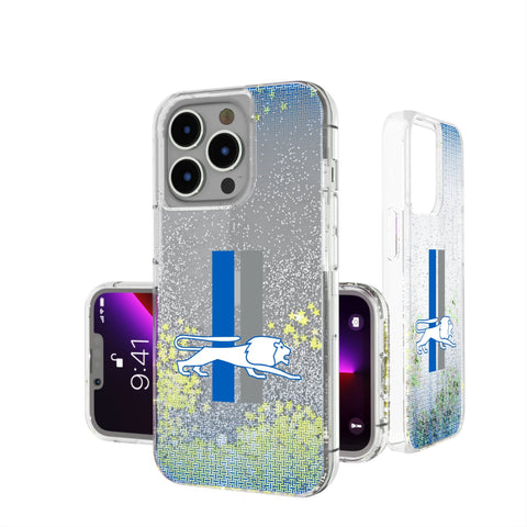 Detroit Lions Retro Linen Glitter Phone Case