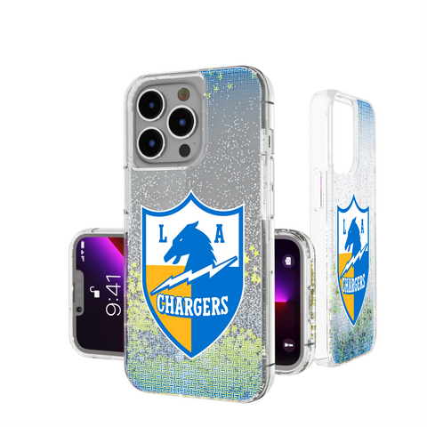 Los Angeles Chargers Historic Collection Linen Glitter Phone Case-0