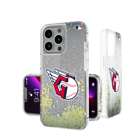 Cleveland Guardians Linen Glitter Phone Case-0