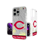 Cincinnati Reds Personalized EndZone Plus Glitter Phone Case for Apple iPhone