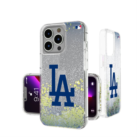 LA Dodgers Linen Glitter Phone Case for Apple iPhone