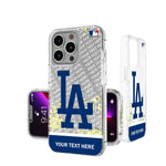 LA Dodgers Personalized EndZone Plus Glitter Phone Case for Apple iPhone