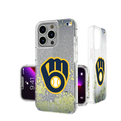 Milwaukee Brewers Linen Glitter Phone Case