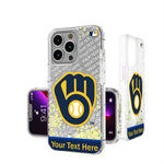 Milwaukee Brewers Personalized EndZone Plus Glitter Phone Case for Apple iPhone