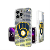 Milwaukee Brewers Text Backdrop Glitter Phone Case