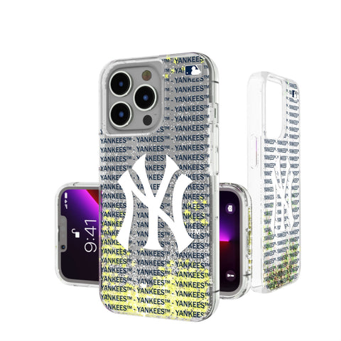 New York Yankees Text Backdrop Glitter Phone Case