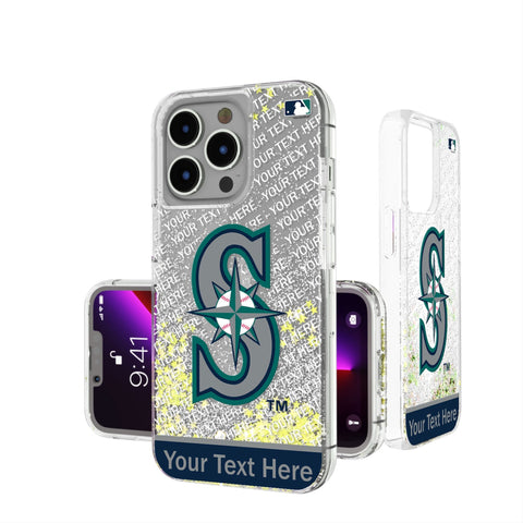 Seattle Mariners Personalized EndZone Plus Glitter Phone Case for Apple iPhone