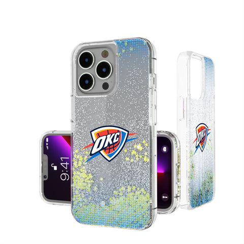 Oklahoma City Thunder Linen Glitter Phone Case