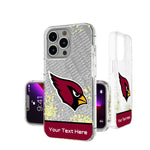 Arizona Cardinals Personalized EndZone Plus Glitter Phone Case for Apple iPhone