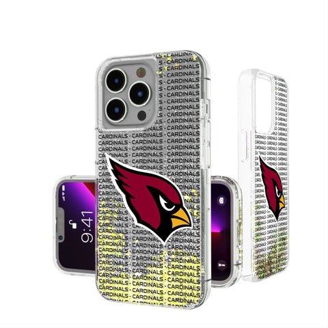 Arizona Cardinals Text Backdrop Glitter Phone Case