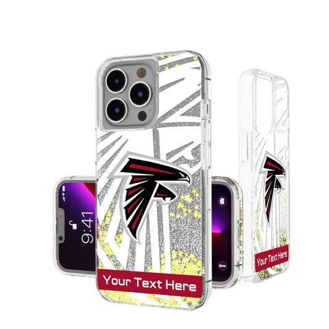 Atlanta Falcons Personalized Tilt Glitter Phone Case for Apple iPhone