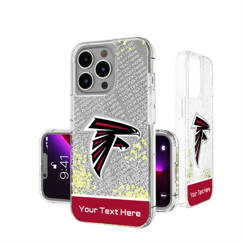 Atlanta Falcons Personalized EndZone Plus Glitter Phone Case for Apple iPhone