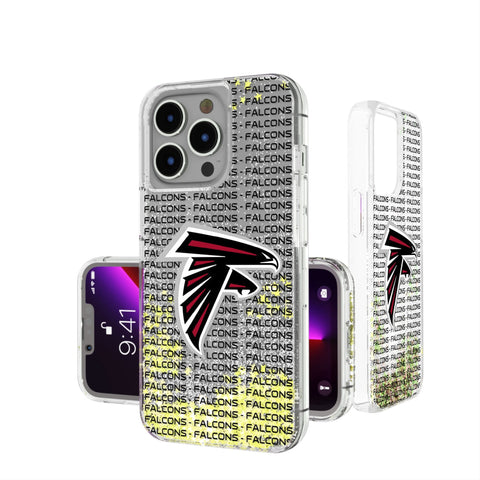 Atlanta Falcons Text Backdrop Glitter Phone Case